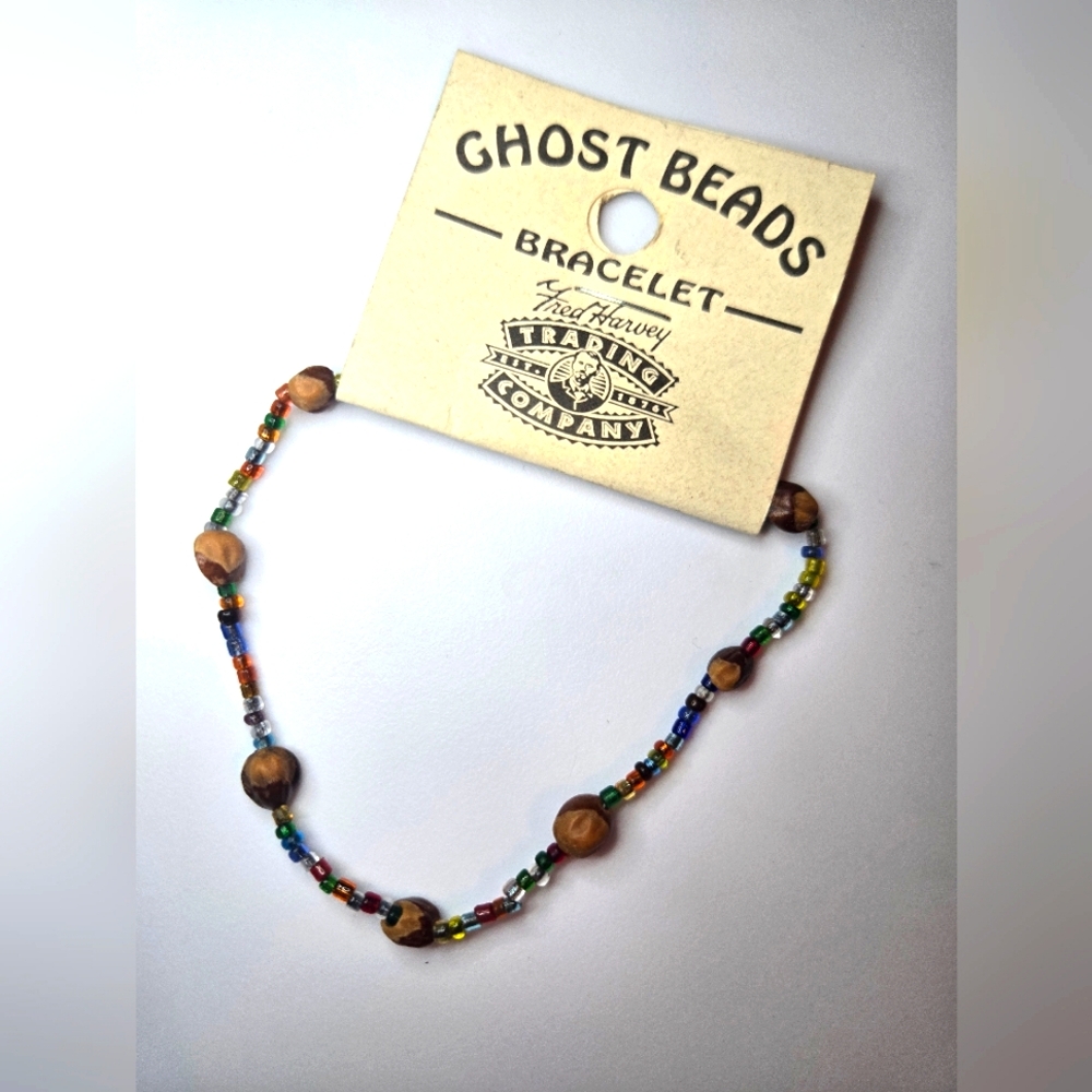 NWT Glass Ghost Beads Bracelet